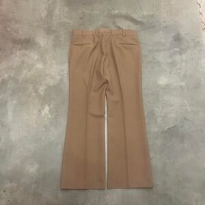 70s Levi's panatela men's brown pleated bell bottom pants‎ rave disco loose 37